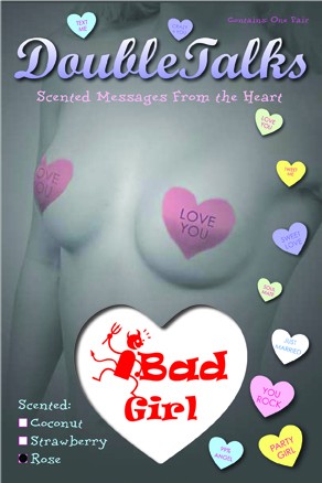 Bring It Up DoubleTalks Bad Girl Heart Shaped Scented Nipple Covers