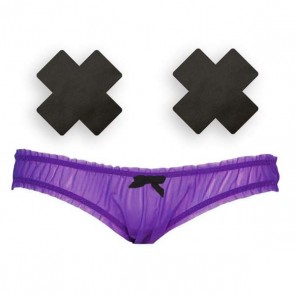 Bristols 6 Intimates Purple Thong Set